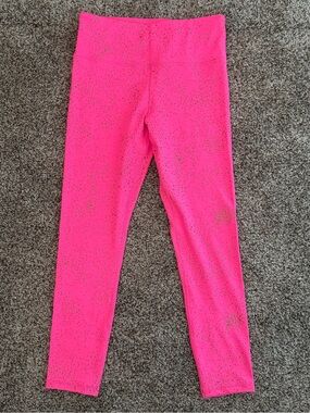 Hot Pink Gold Glitter ZYIA Active Leggings
